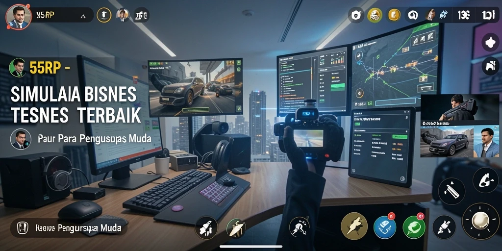 Screenshot menunjukkan aksi seru dalam gameplay Tycoon 55RP.