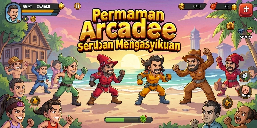 Tampilan gameplay seru dan penuh tantangan dalam 55RT.