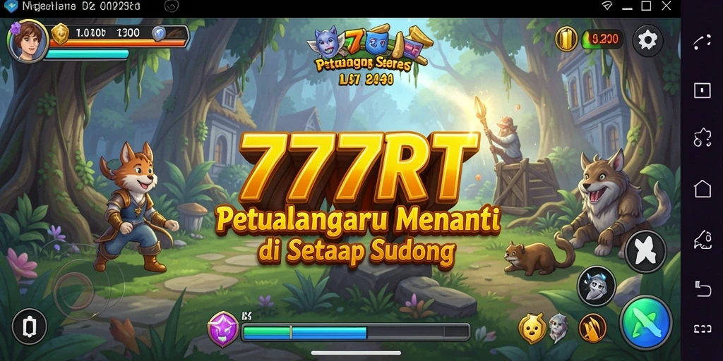 Screenshot gameplay 777RT yang menunjukkan aksi petualangan yang seru.