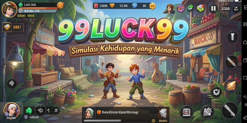 Screenshot gameplay 99LUCK99 menampilkan interaksi dinamis antar karakter.