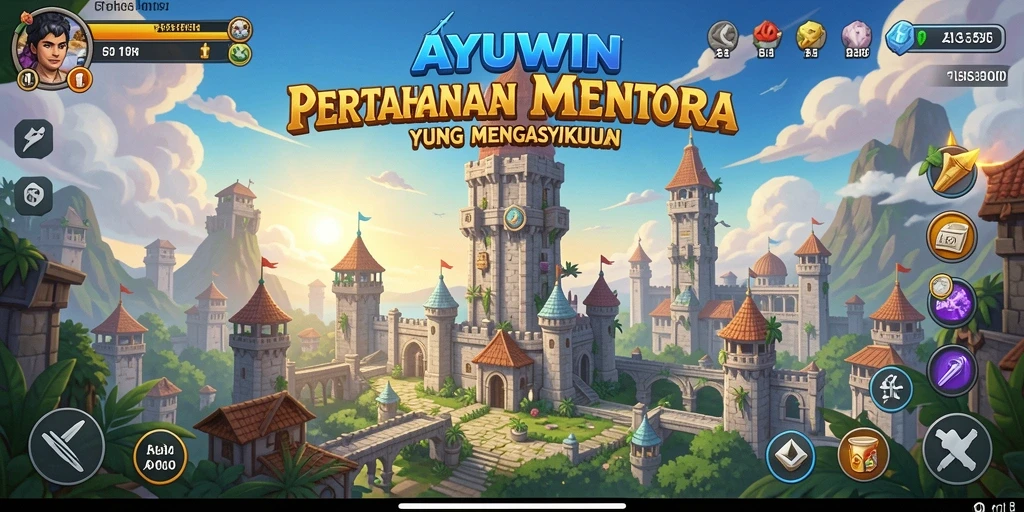 Tampilan gameplay <strong>AYUWIN</strong> yang mendebarkan dalam Tower Defense.