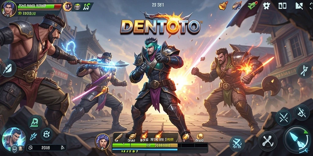 Tampilan aksi seru dalam gameplay DENTOTO yang menggugah adrenalin.