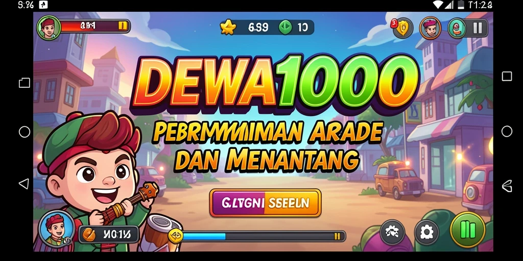 Tampilan gameplay menegangkan dari DEWA1000 dengan level yang penuh tantangan.