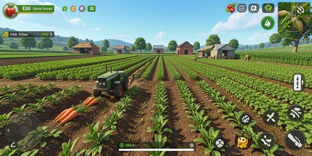 Gambar game E88 dengan aktivitas bertani yang menyenangkan.