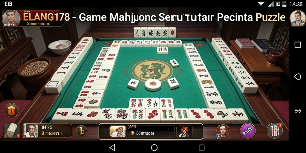 Tangkapan layar utama ELANG178 menampilkan ubin Mahjong yang berwarna-warni dan gameplay yang menantang.