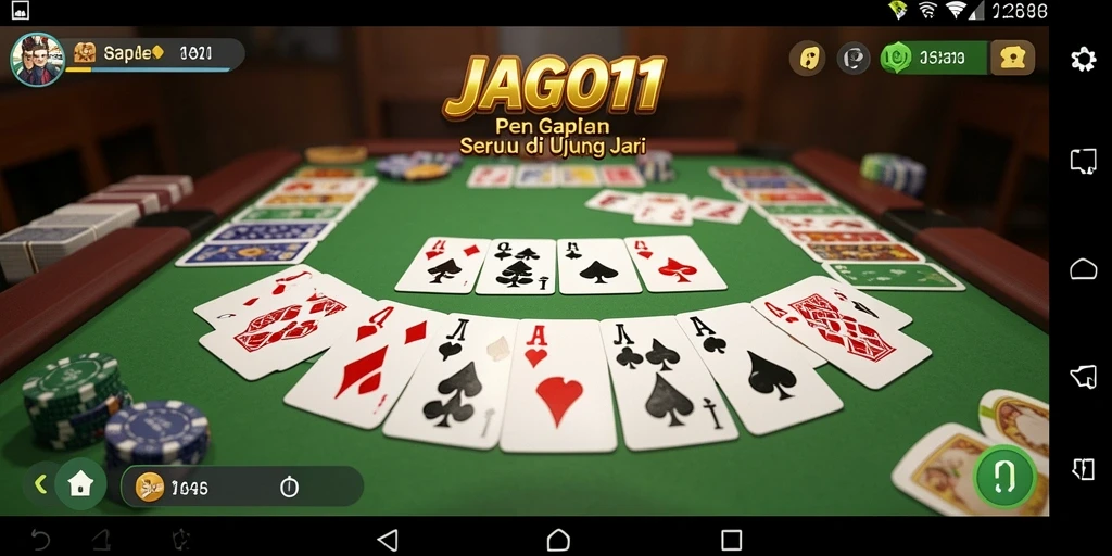 Tampilan gameplay seru dalam permainan Gaple JAGO11.
