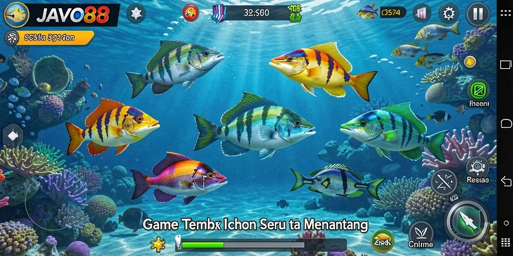 Tampilan gameplay seru dari Tembak Ikan JAVO88.