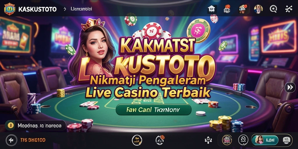 Tampilan gameplay Live Casino KASKUSTOTO yang mendebarkan dan interaktif.
