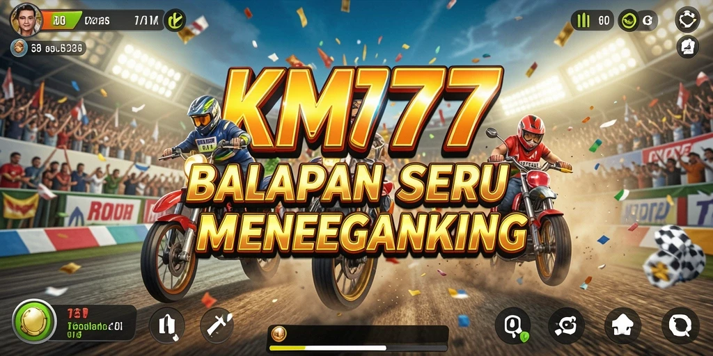 Screenshot gameplay balapan KM777 yang seru dan menegangkan.