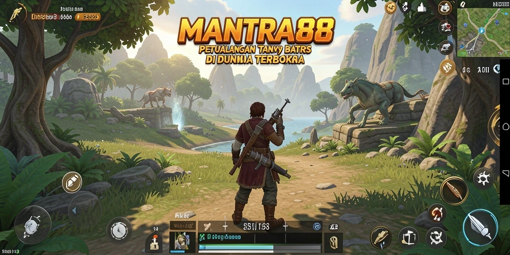 Tampilan gameplay Open World yang menakjubkan dalam MANTRA88.