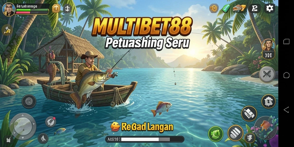 Screenshot gameplay MULTIBET88 menampilkan keseruan saat memancing.