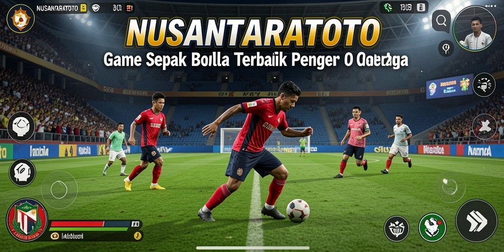 Tampilan permainan NUSANTARATOTO dengan aksi sepak bola yang seru.