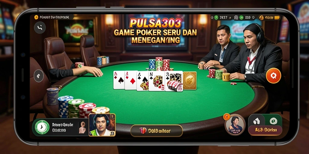 Screenshot gameplay PULSA303 menampilkan keseruan bermain poker.