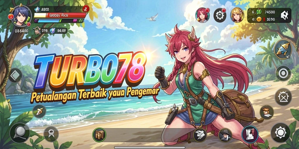 Tampilan seru dari gameplay TURBO78 yang penuh aksi Anime.