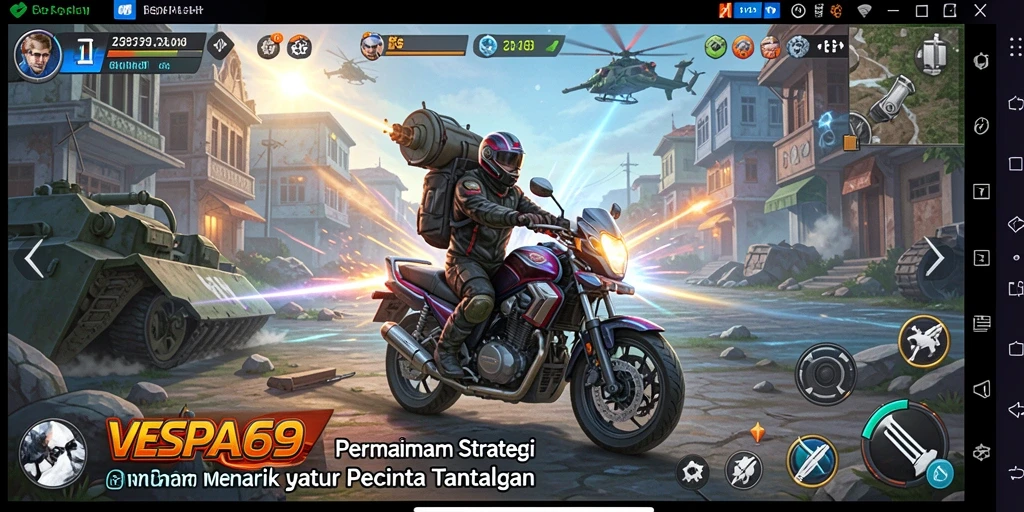 Tangkapan layar VESPA69 menampilkan aksi seru dalam gameplay strategi yang mendalam.
